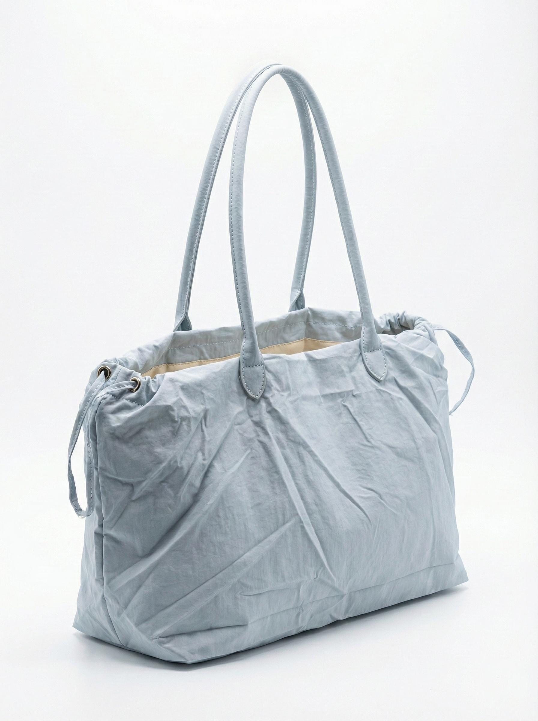 Sky Blue Drawstring Tote Bag