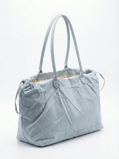 Sky Blue Drawstring Tote Bag