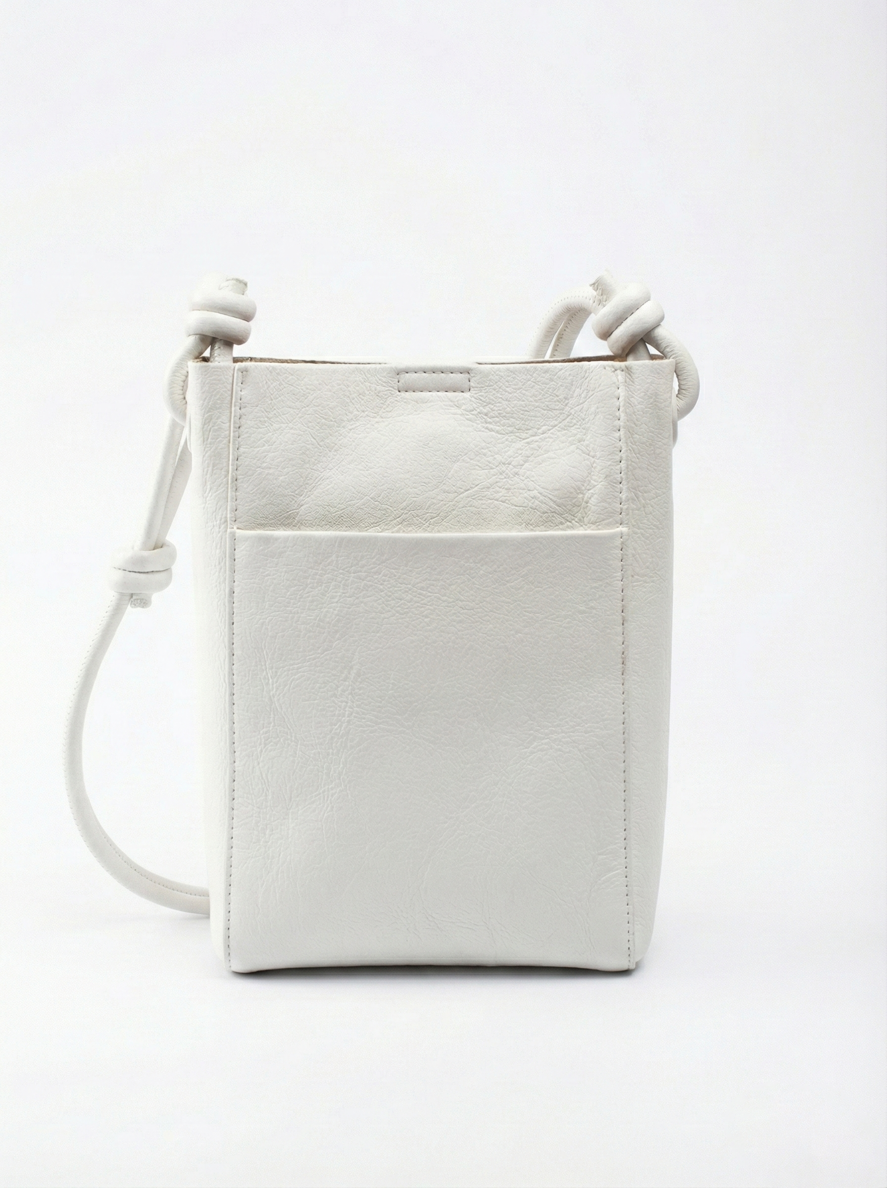 Ivory Mini Crossbody Bucket Bag – Sleek Everyday Essential
