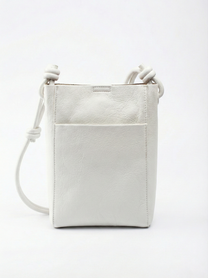 Ivory Mini Crossbody Bucket Bag – Sleek Everyday Essential