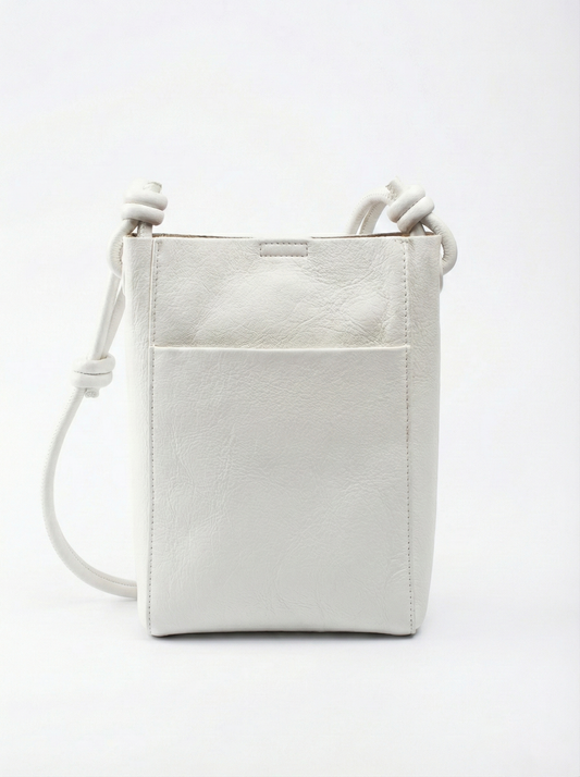 Ivory Mini Crossbody Bucket Bag – Sleek Everyday Essential
