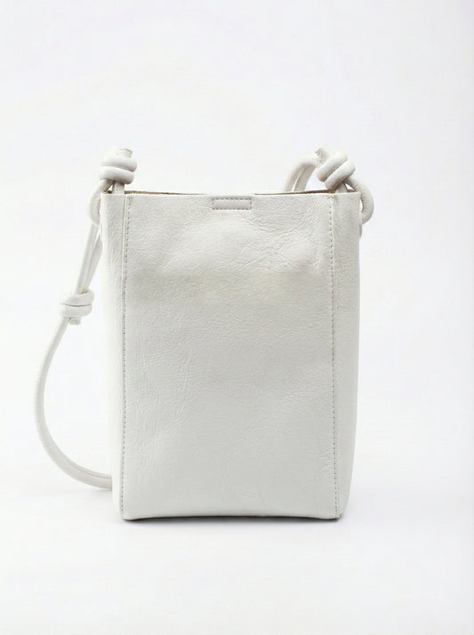 Ivory Mini Crossbody Bucket Bag – Sleek Everyday Essential
