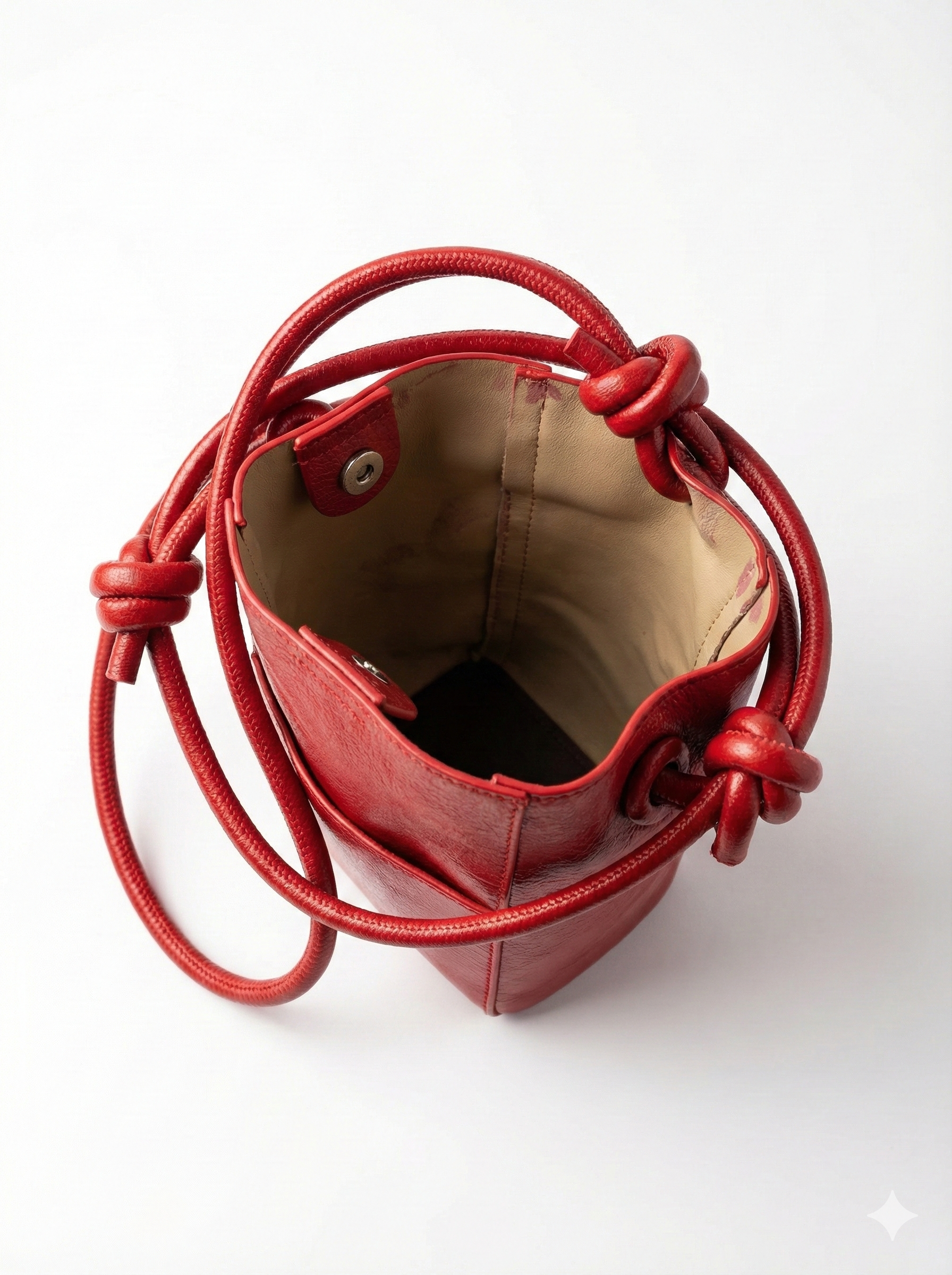 Crimson Mini Crossbody Bucket Bag – Compact Everyday Carry