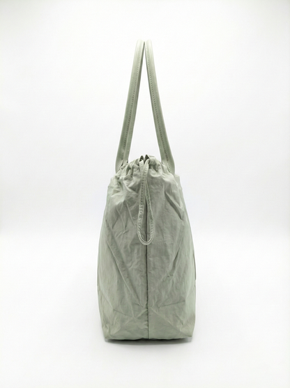 Sage Green Drawstring Tote Bag