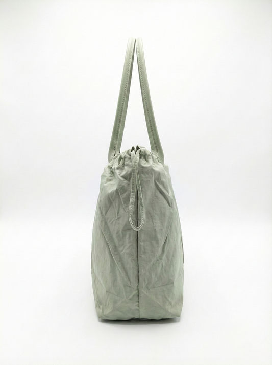 Sage Green Drawstring Tote Bag