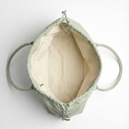 Sage Green Drawstring Tote Bag