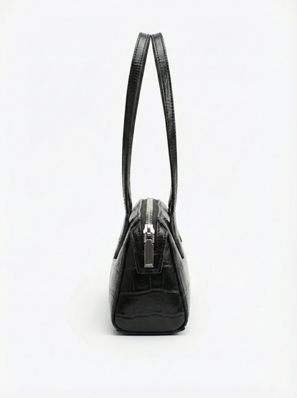 Midnight Croc Shoulder Bag – Sleek Luxury Edition
