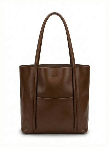 Classic Brown Leather Tote Bag
