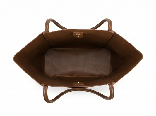 Classic Brown Leather Tote Bag