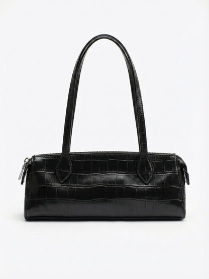 Midnight Croc Shoulder Bag – Sleek Luxury Edition