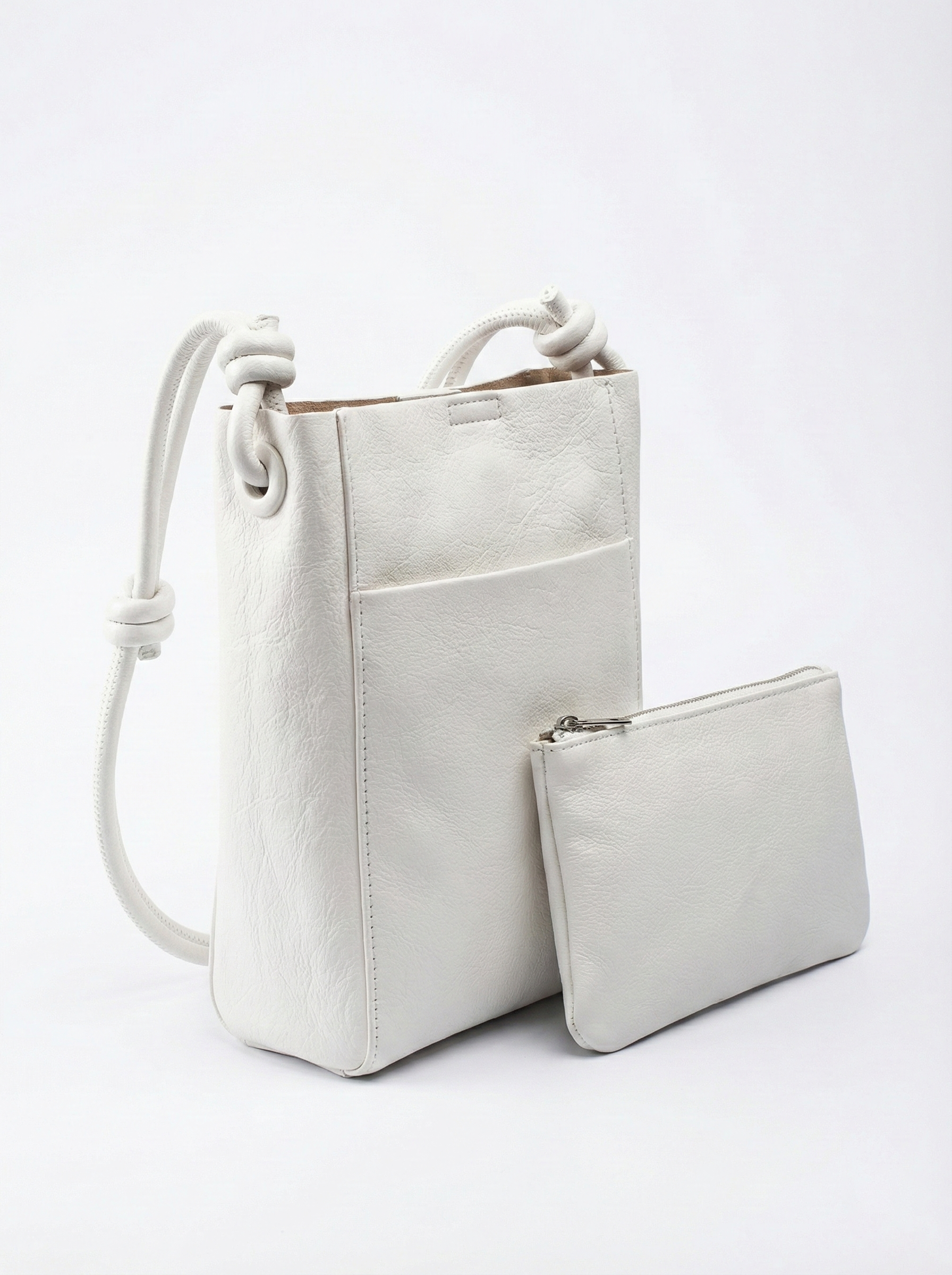 Ivory Mini Crossbody Bucket Bag – Sleek Everyday Essential