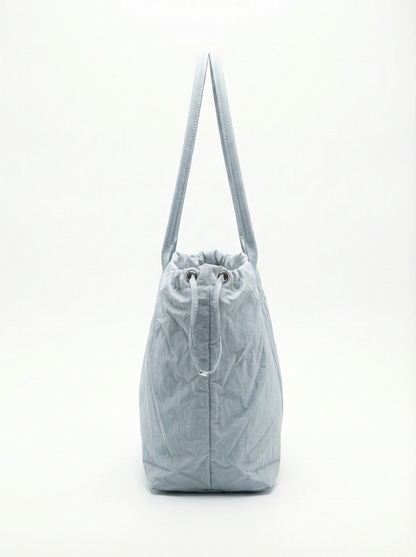 Sky Blue Drawstring Tote Bag