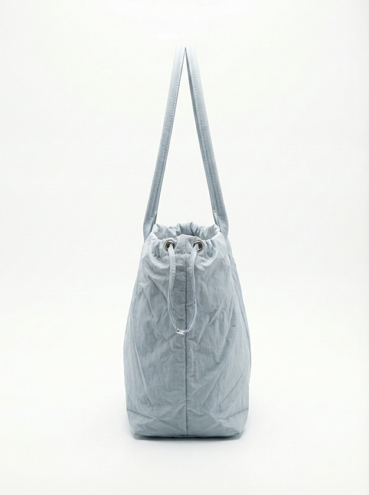 Sky Blue Drawstring Tote Bag
