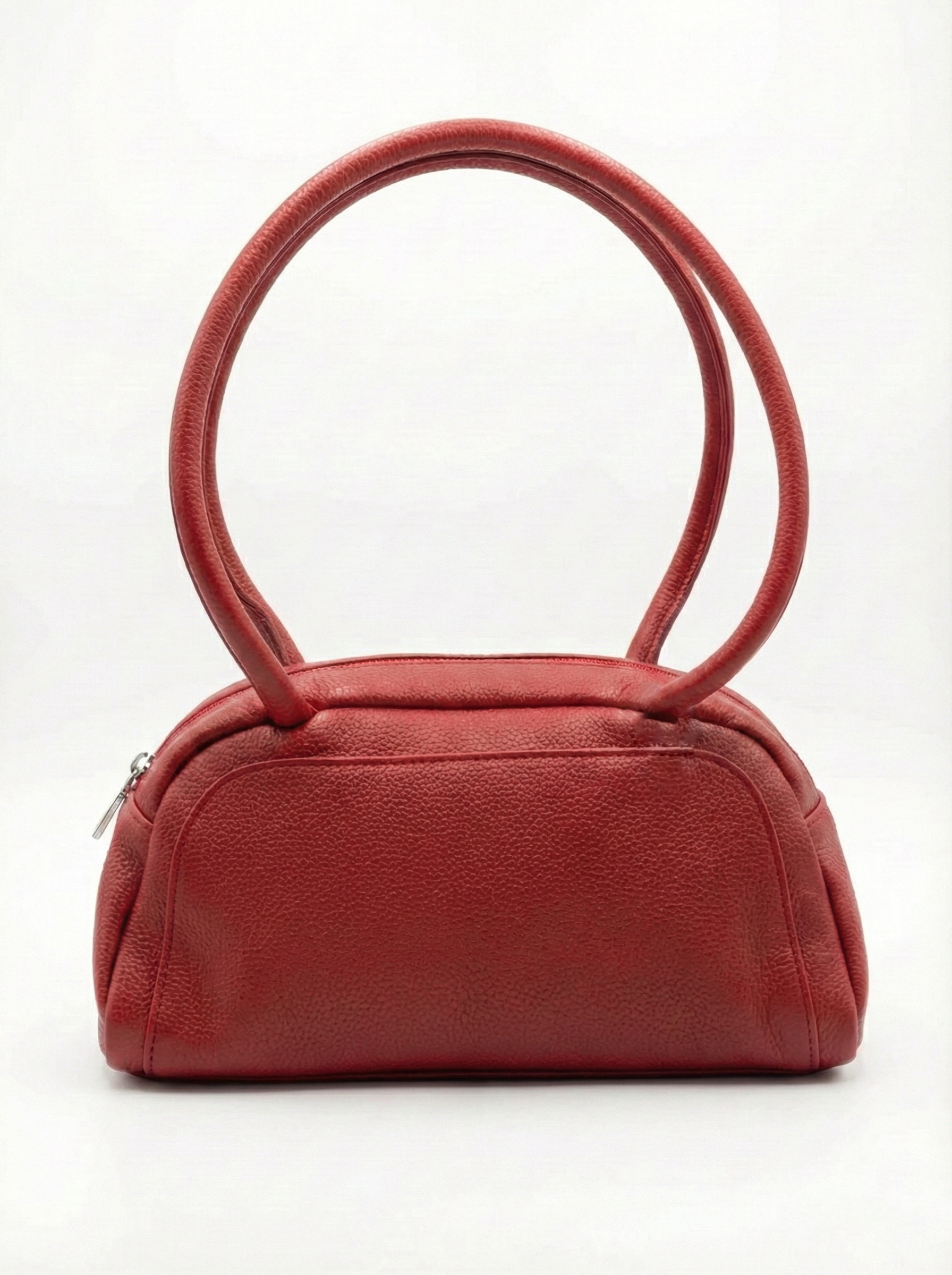 Classic Red Mini Shoulder Bag with Coin Pouch