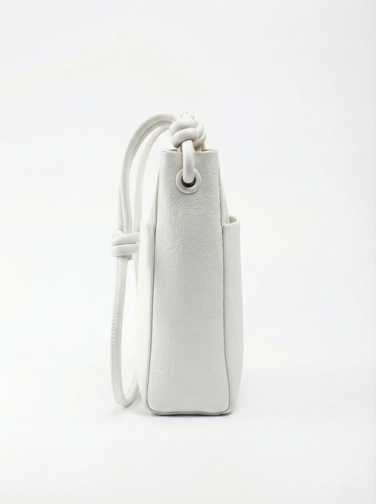 Ivory Mini Crossbody Bucket Bag – Sleek Everyday Essential