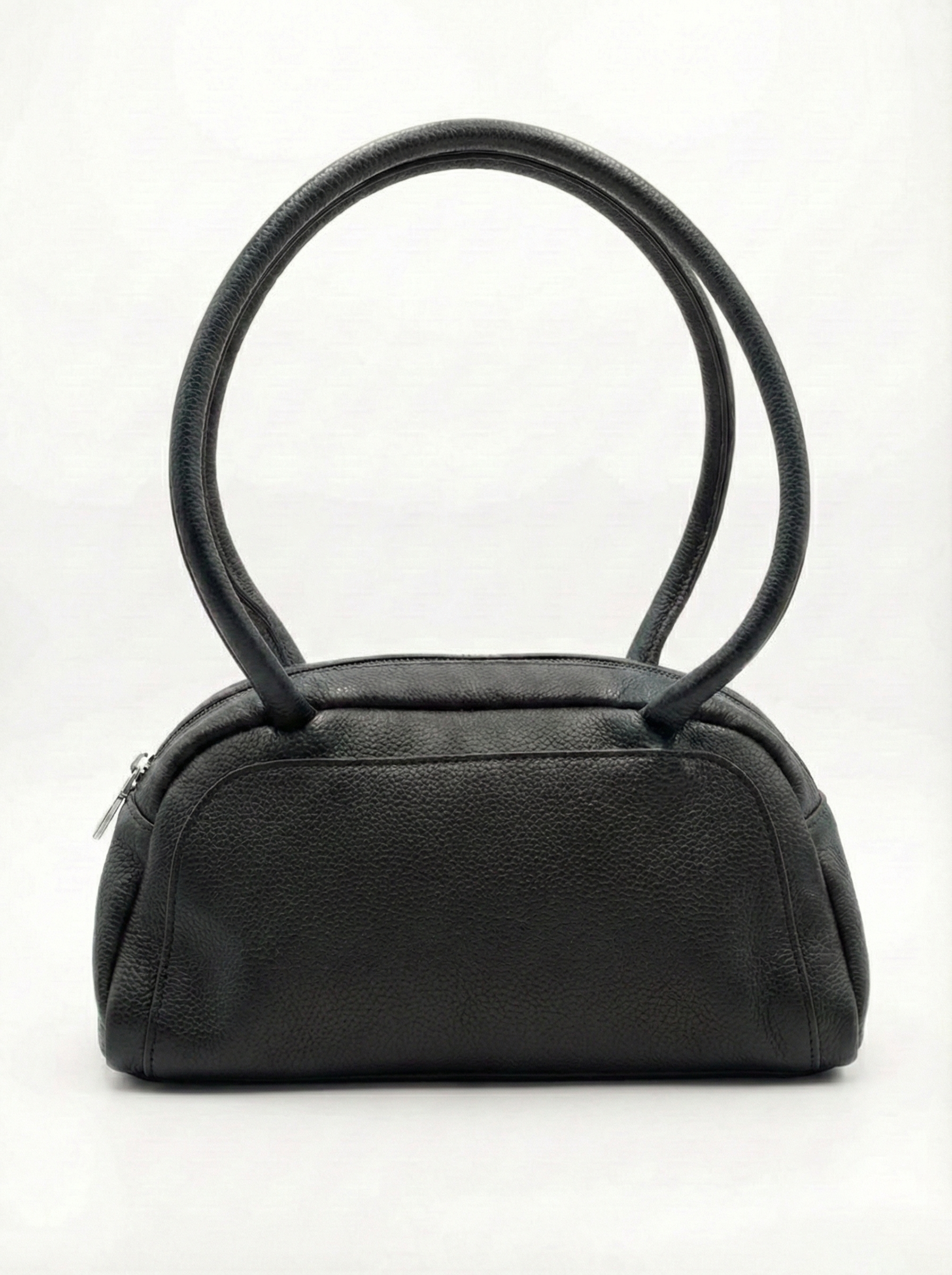 Classic Black Mini Shoulder Bag with Coin Pouch