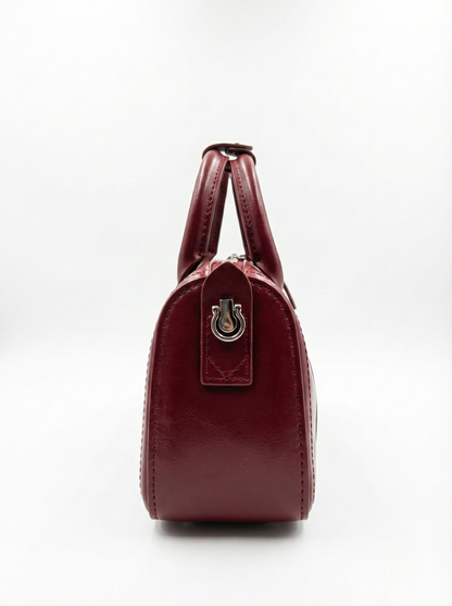 Luxury Red Barrel Handbag