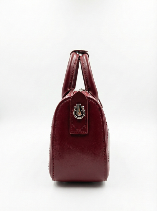 Luxury Red Barrel Handbag